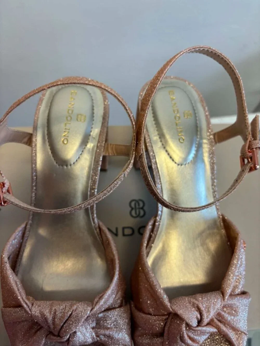 Bandolino Women's Size 7.5 Prezley Knot-Front Ankle Strap Platform Sandals P1